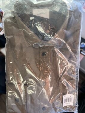 Billy Reid Olive Linen-Cotton Shirt